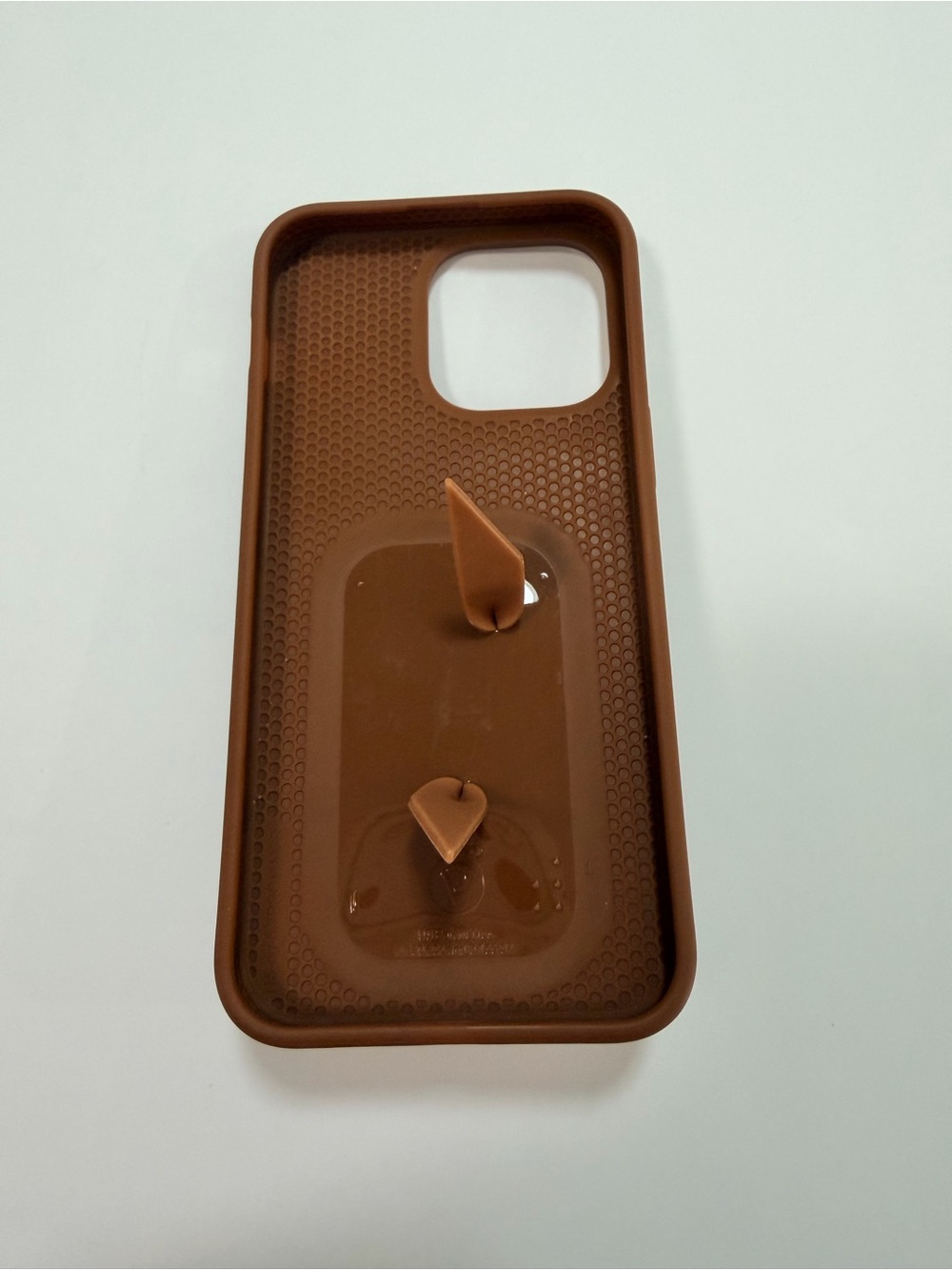 Loopy Case iPhone 15 Promax Brown Silicone Phone Case with Built-In Strap - Picture 7 of 7